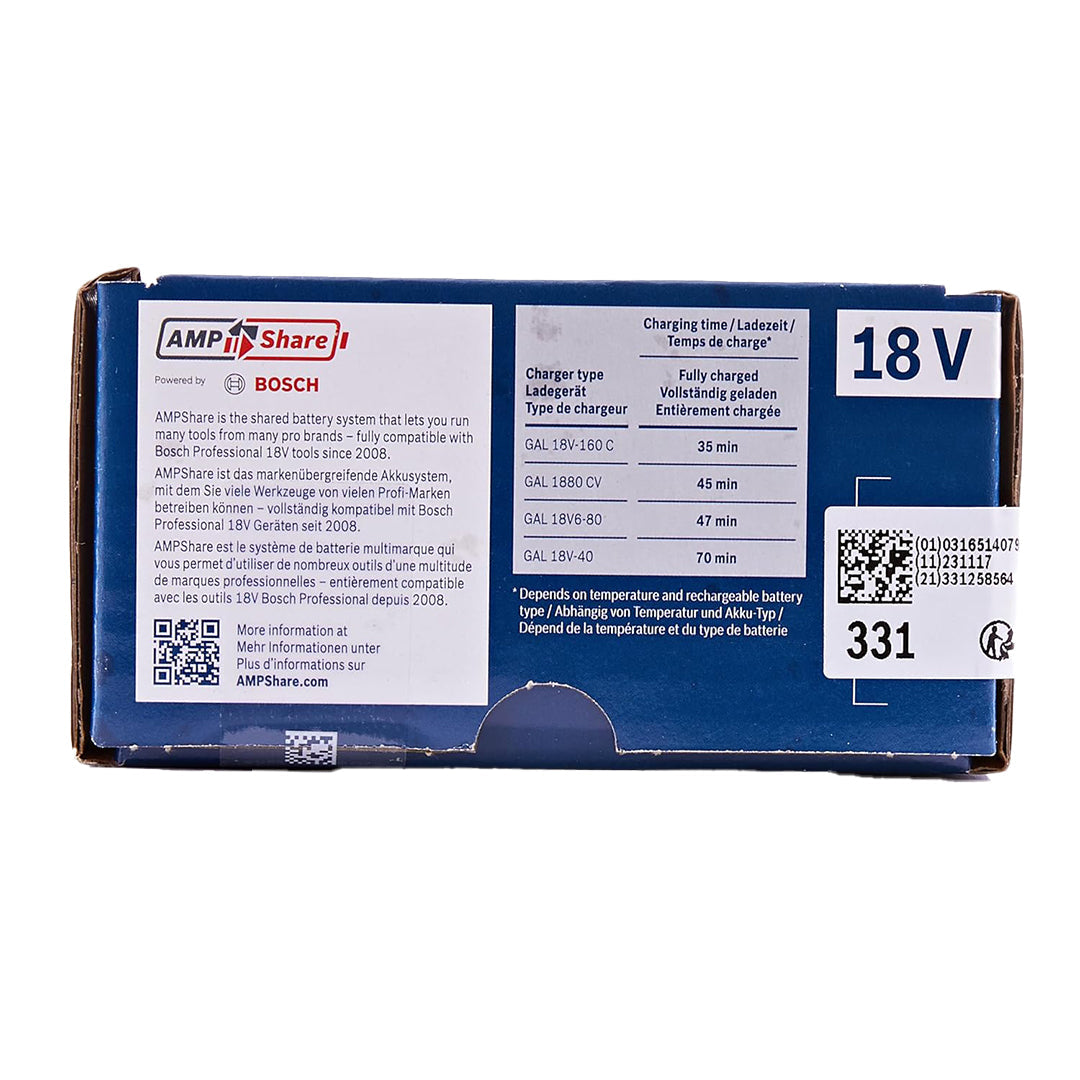 Bosch Professional 18V Twin Pack Batteries – 5.0Ah Li-Ion, High Performance