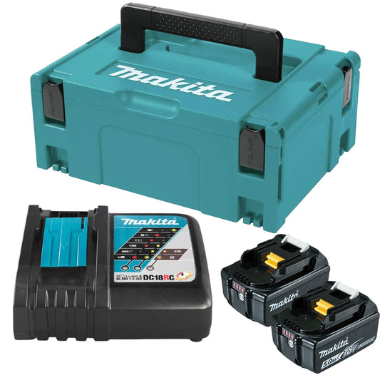 Makita 18V Lithium-Ion Battery Kit – High Power with Charger and Carry Case