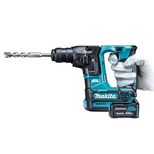 Makita Compact Brushless SDS+ Rotary Hammer Drill Kit – Includes 2x 4Ah Batteries, Charger & Makpac Case